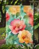 Georgia Cherokee Rose in Watercolor Garden Flag Mailbox Flag Decorative Yard Flag Banner Outside Patio Artwork Yard Flower Beds, Garden Size