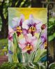 Orchids in Watercolor Garden Flag Mailbox Flag Decorative Yard Flag Banner Outside Patio Artwork Yard Flower Beds, Garden Size, Multicolor