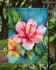 Hawaii Hawaiian Hibiscus in Watercolor Garden Flag Mailbox Flag Decorative Yard Flag Banner Outside Patio Artwork Yard Flower Beds, Garden Size