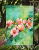 Delaware Peach Blossom in Watercolor Garden Flag Mailbox Flag Decorative Yard Flag Banner Outside Patio Artwork Yard Flower Beds, Garden Size