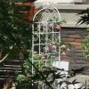 4 Pack Metal Garden Trellis 71" x 19.7" Rustproof Trellis for Climbing Plants Outdoor Flower Support Cream White
