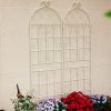 4 Pack Metal Garden Trellis 71" x 19.7" Rustproof Trellis for Climbing Plants Outdoor Flower Support Cream White