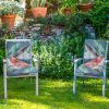 2Pcs Rocking Chair Cushion Upper And Lower Back And Seat Sets with Non-Slip Ties Polyester Fiber Filling Comfortable for Indoor Home Office Car